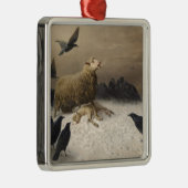 苦しみ：死んだ子羊の羊 メタルオーナメント (右)