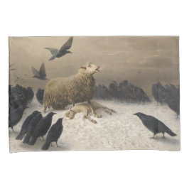 苦しみ：死んだ子羊の羊 枕カバー