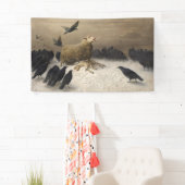 苦しみ：死んだ子羊の羊 横断幕 (インサイチュ)