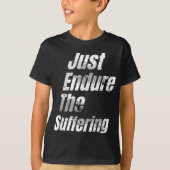 苦しむサッカーティーにジェットおもしろいが耐える Tシャツ (正面)