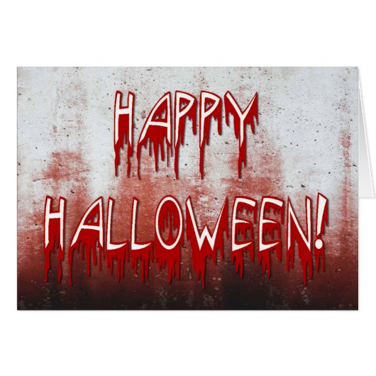 苦しむハッピーハローウィン血ステンドカード (正面横)