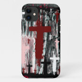 苦しめられたマウスパッドの十字 Case-Mate iPhoneケース (裏面)
