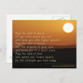 苦しインスパイアんでいる人々のための祈りの言葉 ポストカード (正面/裏面)