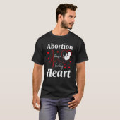 苦しストップいハートの妊娠中絶 Tシャツ (正面フル)