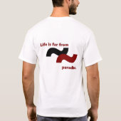 苦し感じみで天国から遠い生活 Tシャツ (裏面)