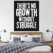 苦労のない成長は感動的引用文 キャンバスプリント (インサイチュ (寝室))