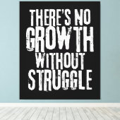 苦労のない成長は感動的引用文 キャンバスプリント (インサイチュ (ウッドフロア))