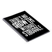 苦労のない成長は感動的引用文 ノートブック (右側)