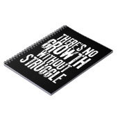 苦労のない成長は感動的引用文 ノートブック (左側)