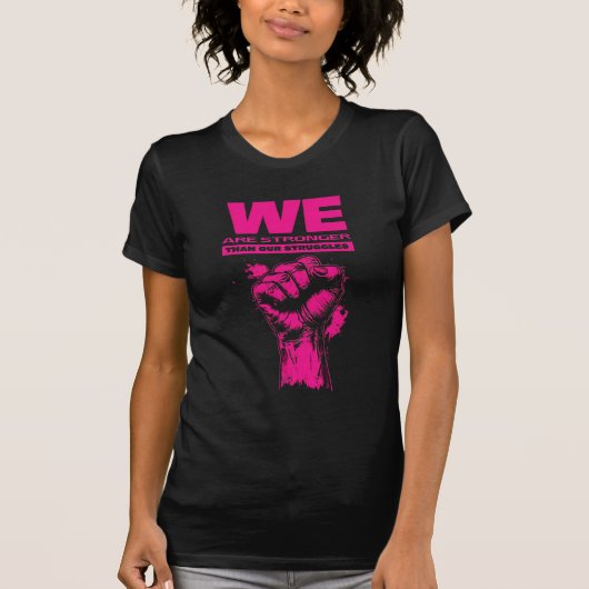 苦労の感動的克服 Tシャツ (正面)