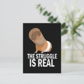 苦労はギフト実在ギニアおもしろいモルモット ポストカード (スタンド正面)