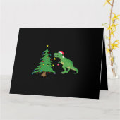 苦労は恐竜実在のクリスマスツリー カード (黄色い花)