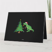 苦労は恐竜実在のクリスマスツリー カード (裏面)