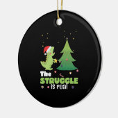 苦労は恐竜実在のクリスマスツリー セラミックオーナメント (左)