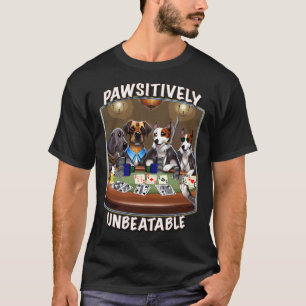 苦味に打ち勝てない犬トランプのポーカービアバイヨーレイティー Tシャツ