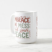 苦境に立ち向かって平和感動的を コーヒーマグカップ (正面左)