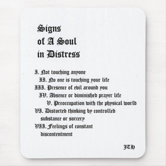 苦悩する魂のシンボルや象徴 マウスパッド (正面)
