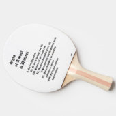 苦悩する魂のシンボルや象徴 卓球ラケット (横)