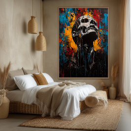 苦悩と目覚めコンテンポラリーの表現主義アート キャンバスプリント