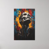 苦悩と目覚めコンテンポラリーの表現主義アート キャンバスプリント (正面)