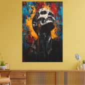 苦悩と目覚めコンテンポラリーの表現主義アート キャンバスプリント (インサイチュ (リビング))