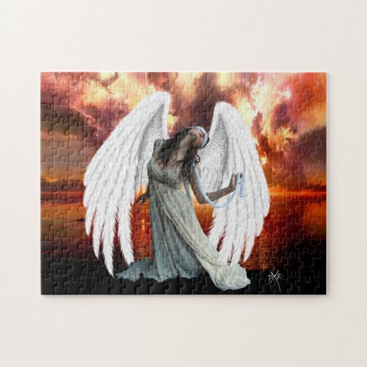 苦悩のパズルの天使 ジグソーパズル (横)