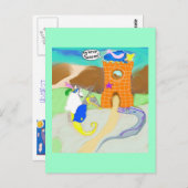 苦悩の中のダムセル ポストカード (正面/裏面)