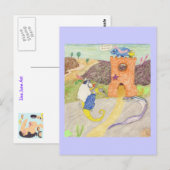 苦悩の中のダムセル ポストカード (正面/裏面)