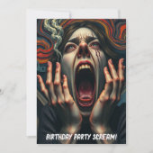 苦悩の女性の悲鳴50誕生日 招待状 (正面)