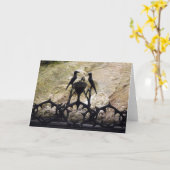 苦悩の岩、エルサレム、イスラエル - カラー、カード カード (黄色い花)