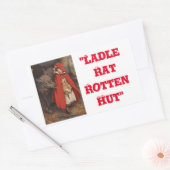 「苦悩の憂い」 長方形シール (封筒)