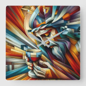 苦悩の瞬間 スクエア壁時計 (正面)