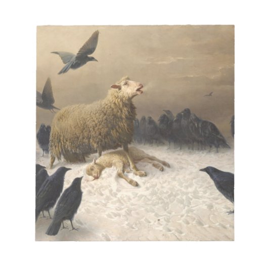 苦悩バイフリードリ威厳があるヒ・アルブレヒト・シェンク1876 ノートパッド (正面)