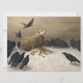 苦悩: 死んだ子羊を抱える羊 カード