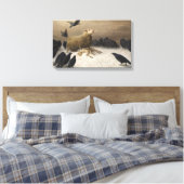 苦悩: 死んだ子羊を抱える羊 キャンバスプリント (インサイチュ (寝室))