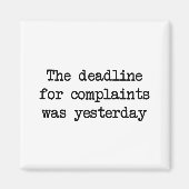 苦情の期限 マグネット (正面)