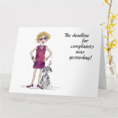 苦情の締め切りは昨日のスケッチだった カード (黄色い花)