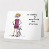 苦情の締め切りは昨日のスケッチだった カード (正面)