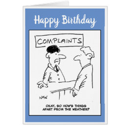 苦情受付中の天気で人が不平を言う