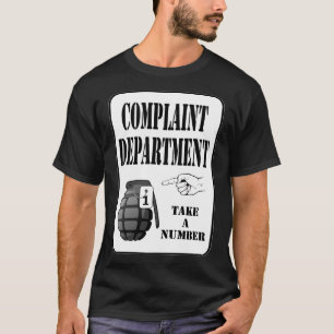 苦情承り係は数手榴弾のTシャツを取ります Tシャツ