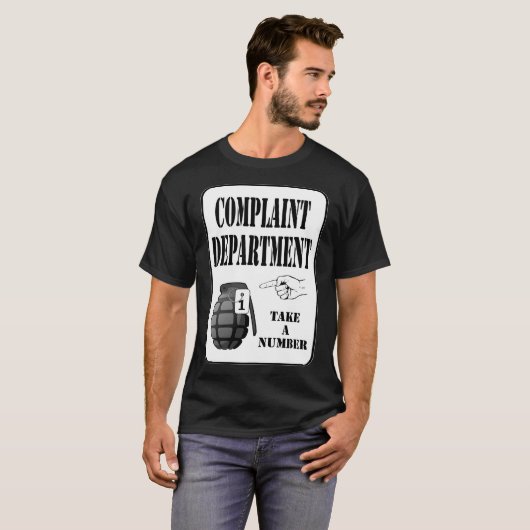 苦情承り係は数手榴弾のTシャツを取ります Tシャツ (正面フル)