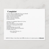 苦情 ポストカード (裏面)