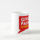 苦痛に声を与えて下さい コーヒーマグカップ (中央)
