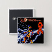 苦痛のロゴの黒の稲妻CRPS/RSD Myste上の希望 缶バッジ (正面&裏面)