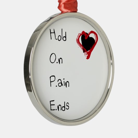 苦痛の端で握って下さい メタルオーナメント (右)