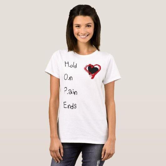 苦痛の端で握って下さい Tシャツ (正面フル)