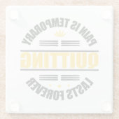 苦痛は一時やめ的なものだ ガラスコースター (裏面)