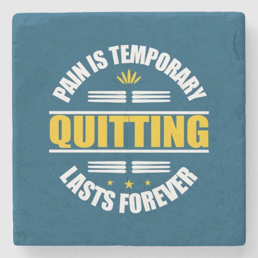 苦痛は一時やめ的なものだ ストーンコースター (正面)