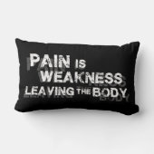 苦痛は体を去る弱さです ランバークッション (裏面)