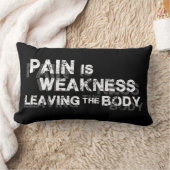 苦痛は体を去る弱さです ランバークッション (ブランケット)